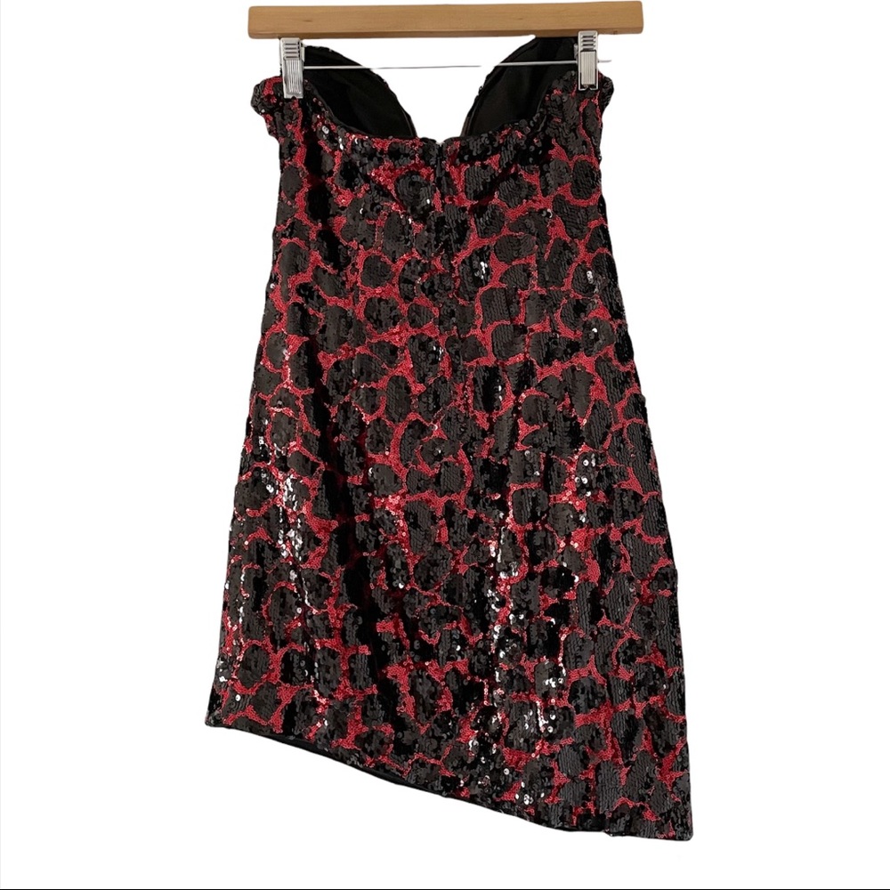 NBD Gerard Embellished Mini Dress in Black & Red - Picture 4 of 8
